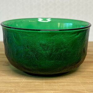 Vintage MCM green glass bowl